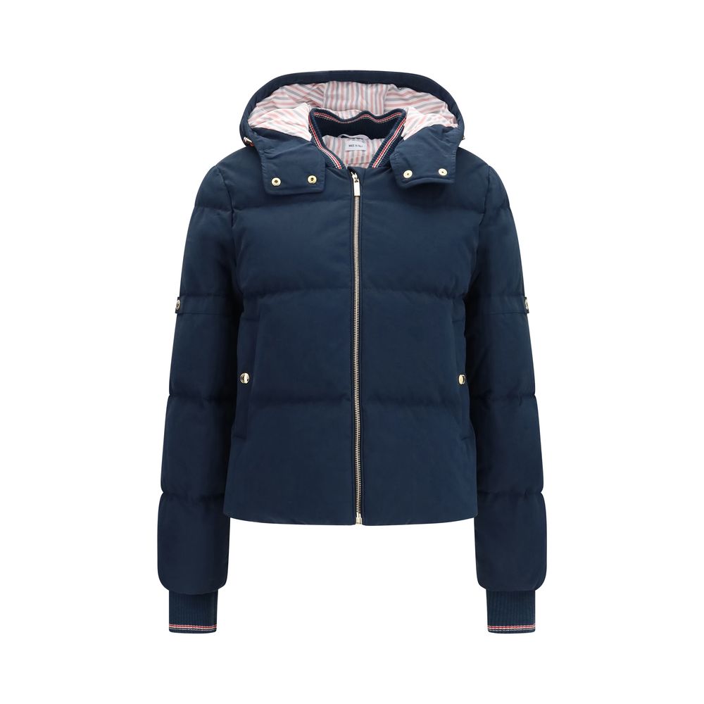 Thom Browne Blue Cotton Full-Length Jacket