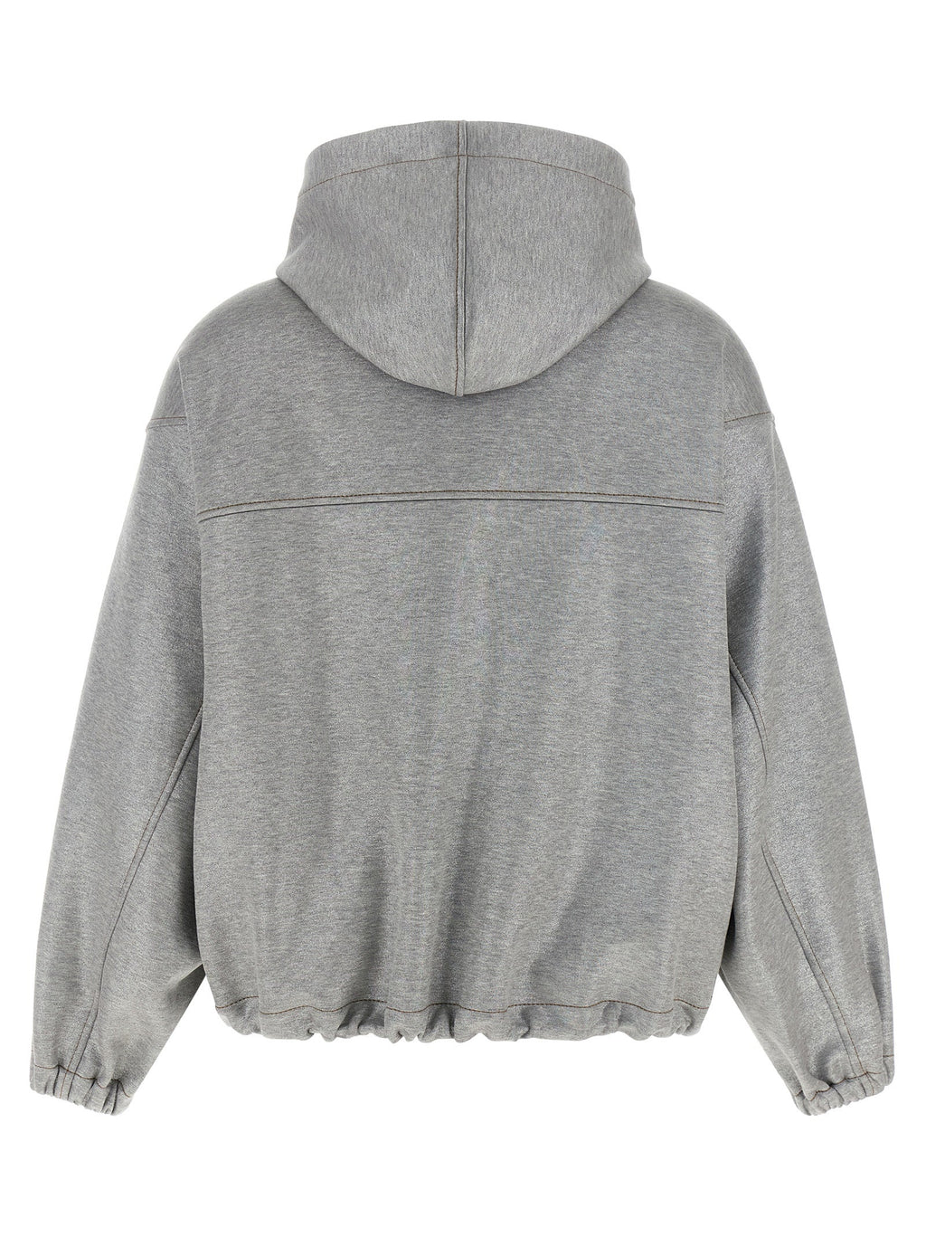 Brunello Cucinelli Silver Cotton Bomber Brunello Cucinelli