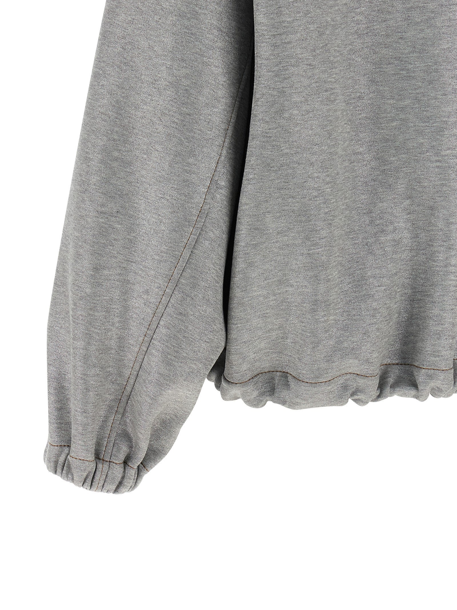 Brunello Cucinelli Silver Cotton Bomber Brunello Cucinelli