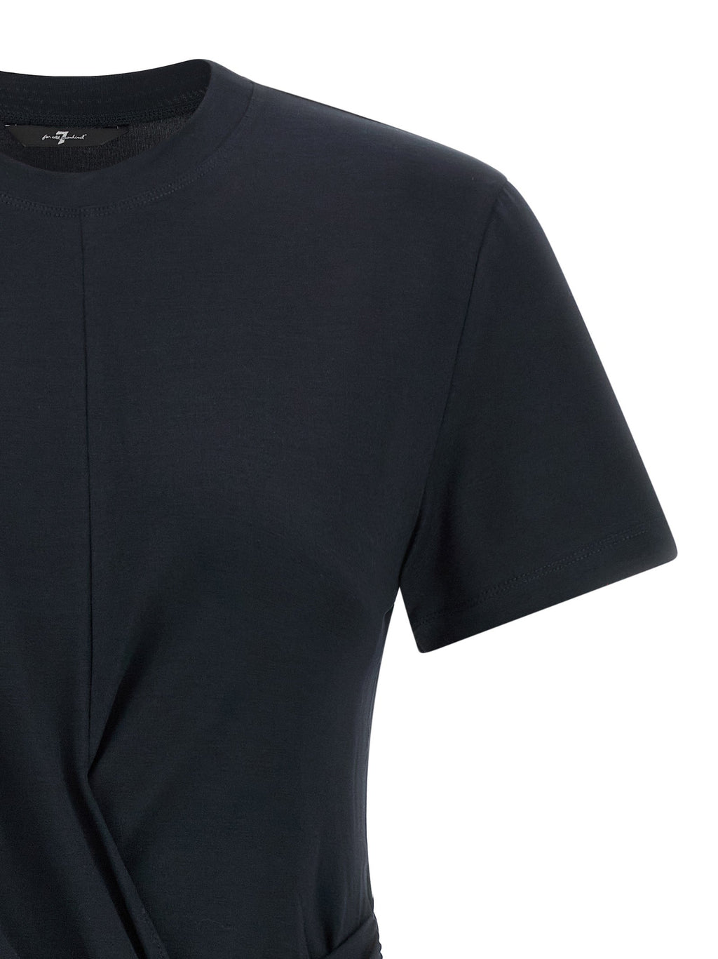 7 For All Mankind Blue Lyocell T-Shirt
