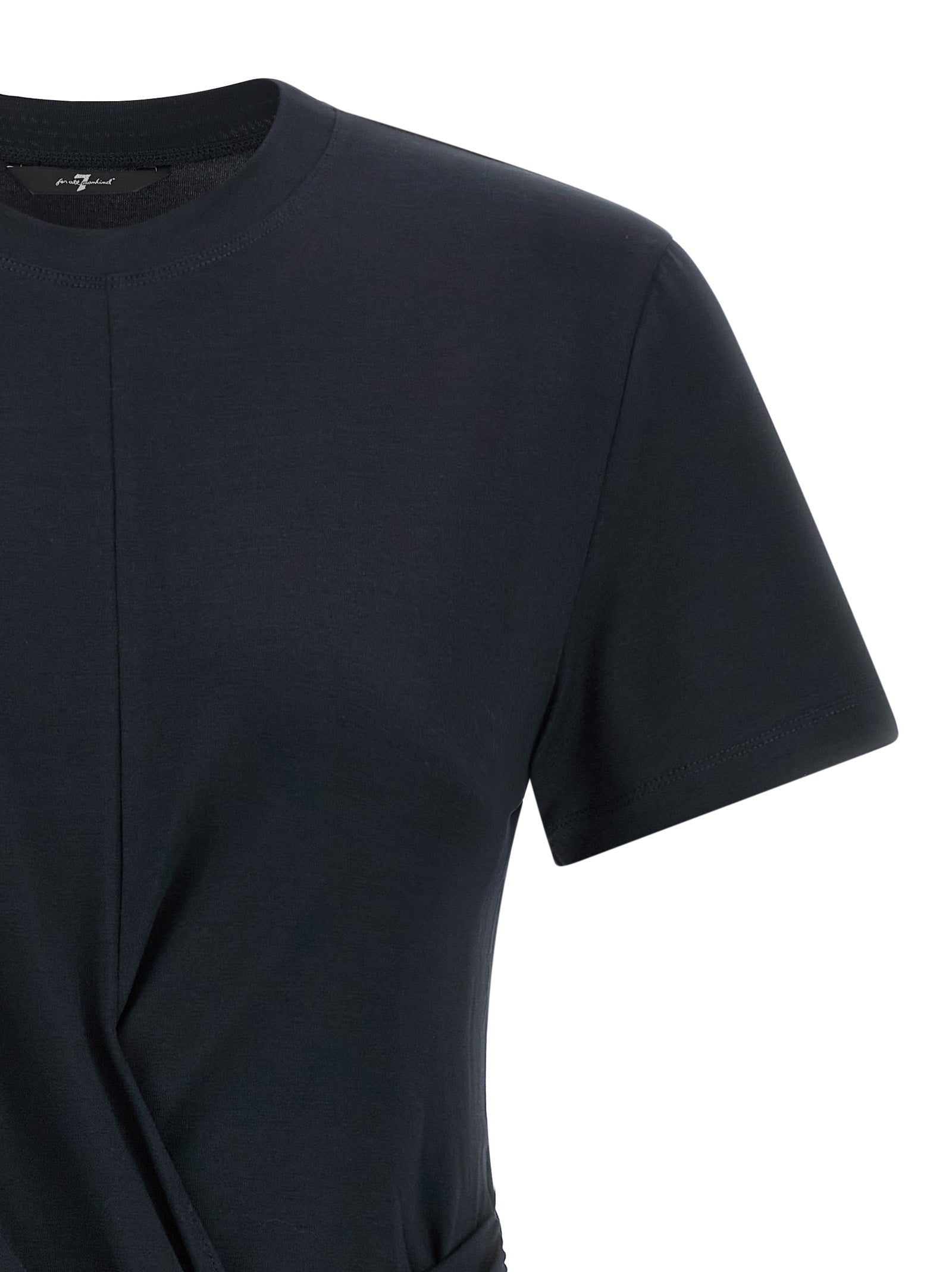 7 For All Mankind Blue Lyocell T-Shirt