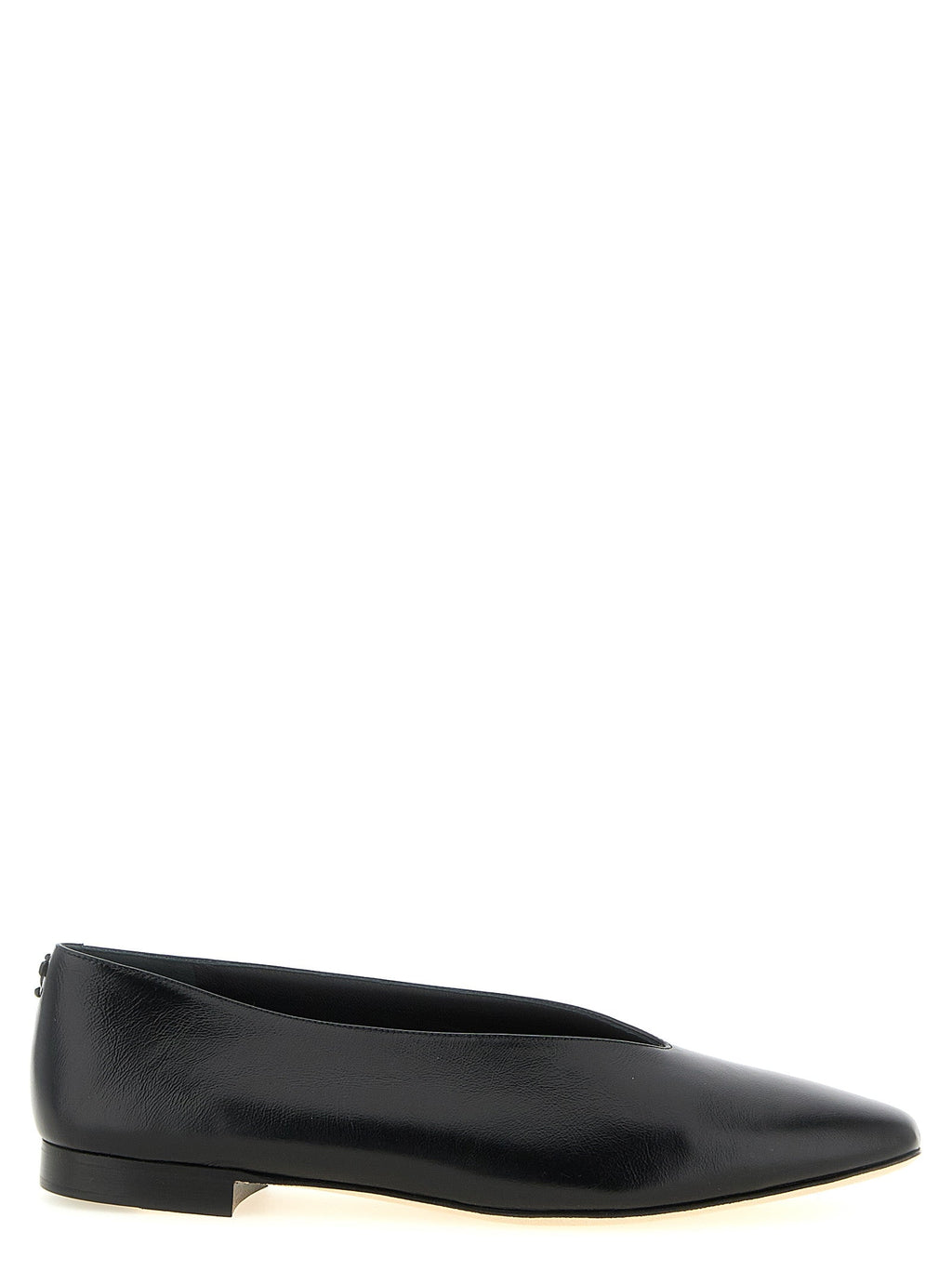 Jimmy Choo Black Leather Ballet Flats