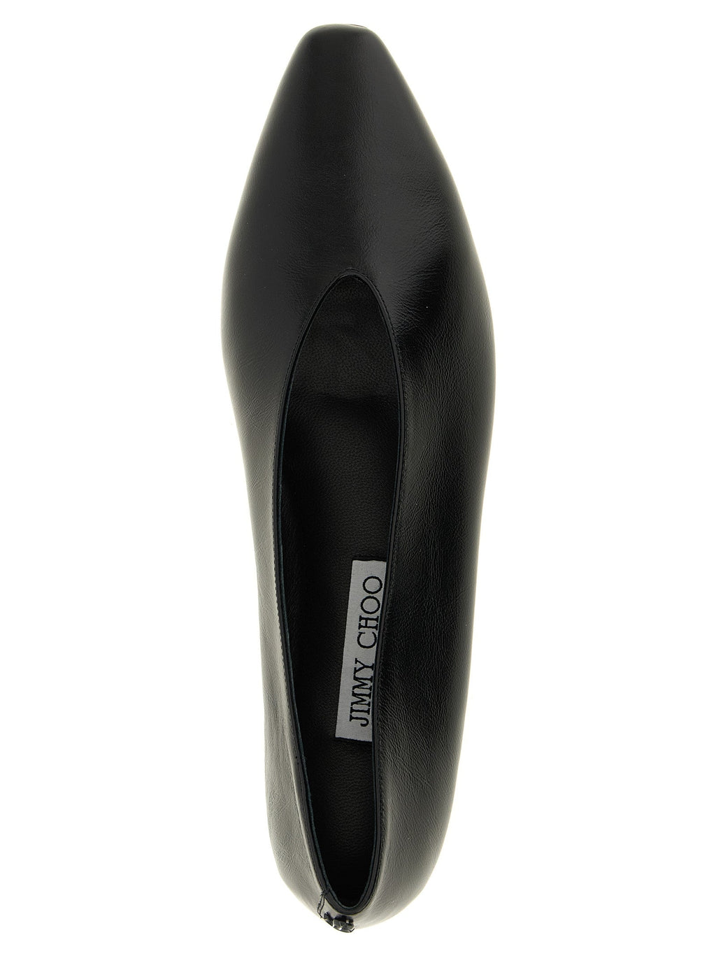 Jimmy Choo Black Leather Ballet Flats