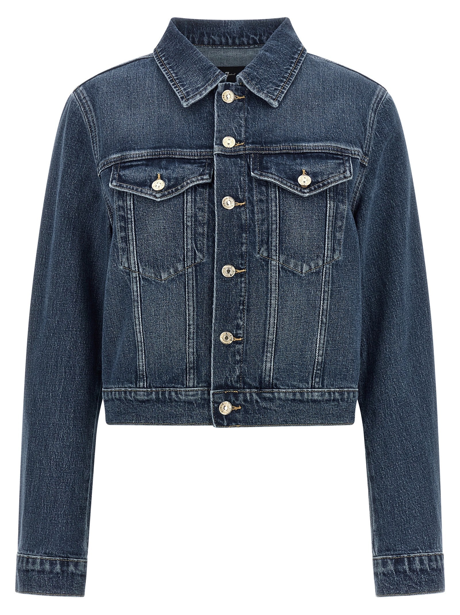 7 For All Mankind Blue Cotton Denim Jacket