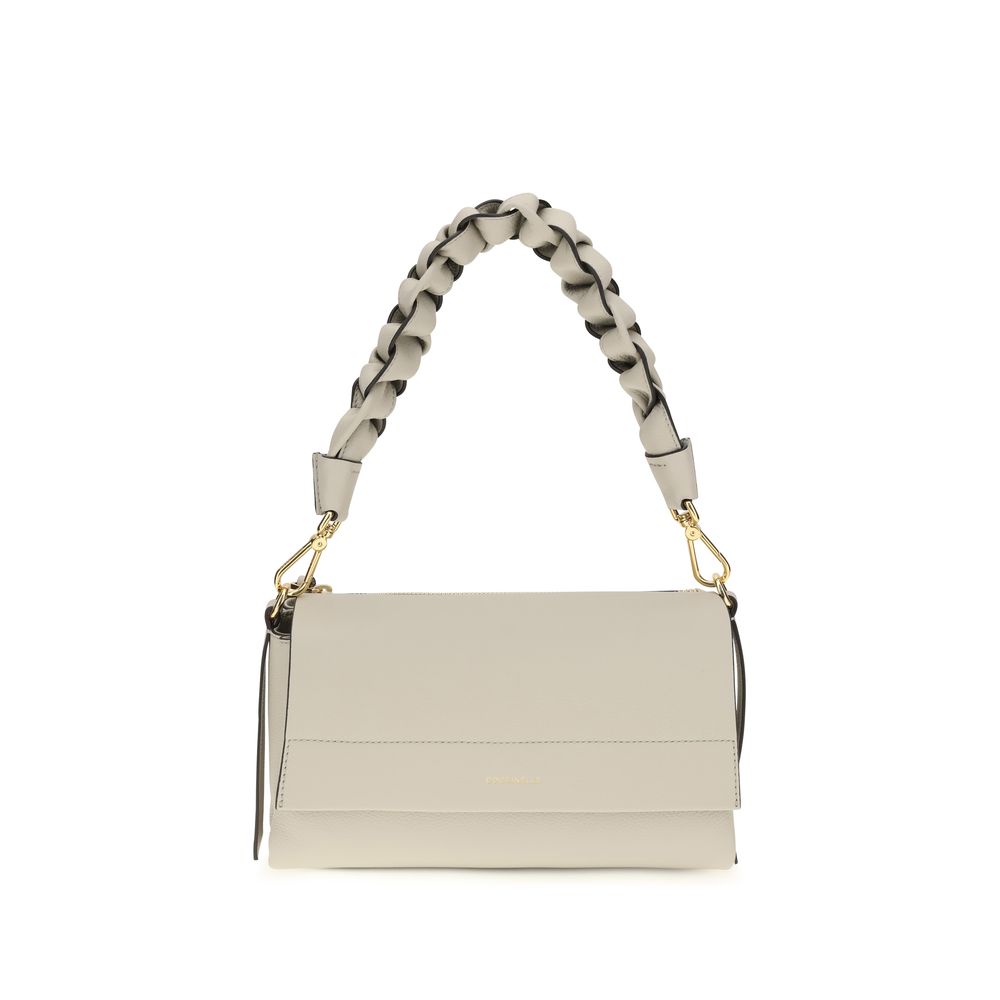 Coccinelle Beige Calf Leather Bos Taurus Shoulder Bag