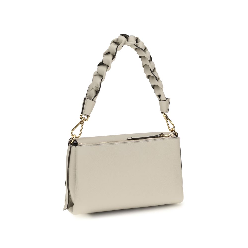 Coccinelle Beige Calf Leather Bos Taurus Shoulder Bag