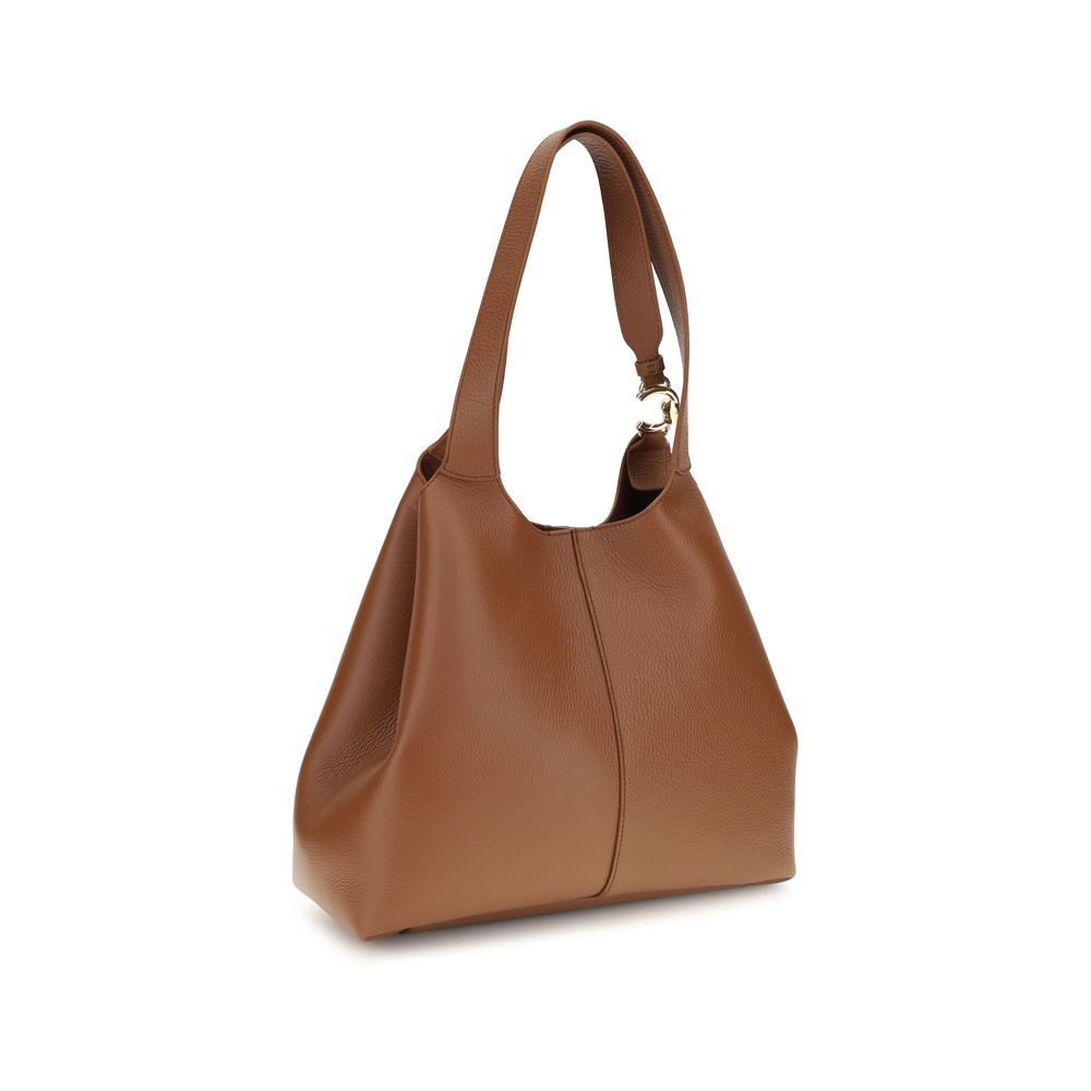 Coccinelle Brown Calf Leather Bos Taurus Shoulder Bag