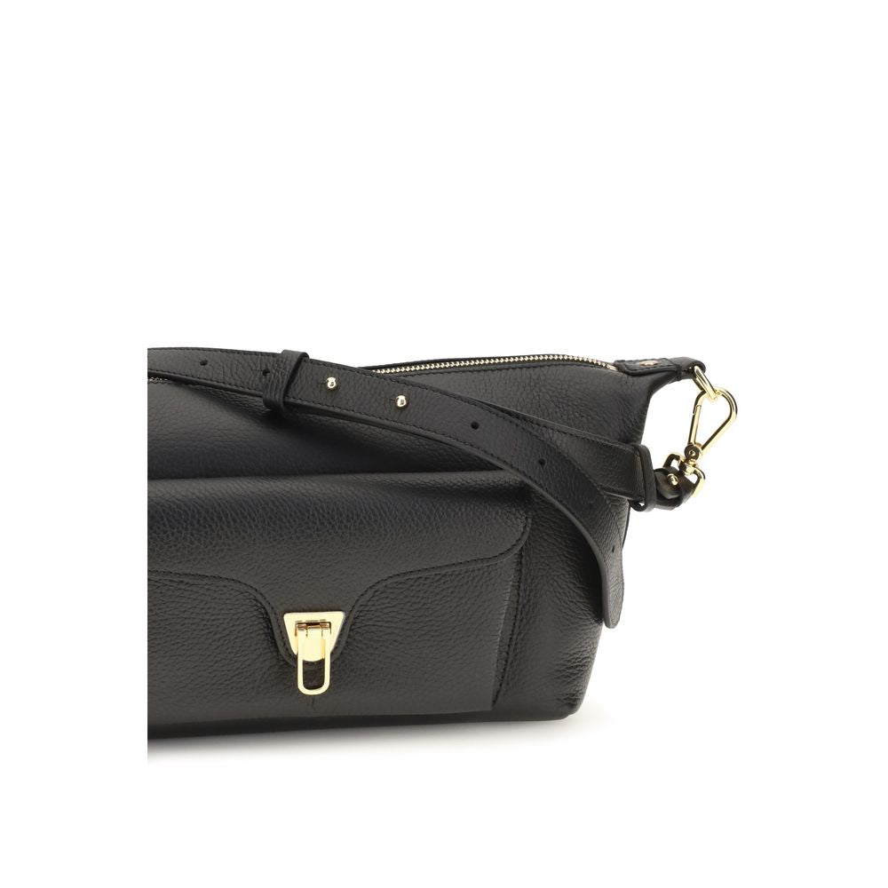 Coccinelle Black Calf Leather Bos Taurus Shoulder Bag