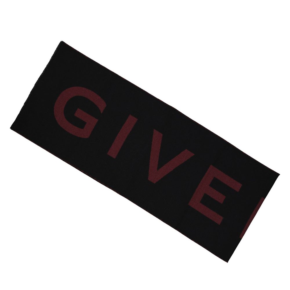 Givenchy Black Virgin Wool Foulard