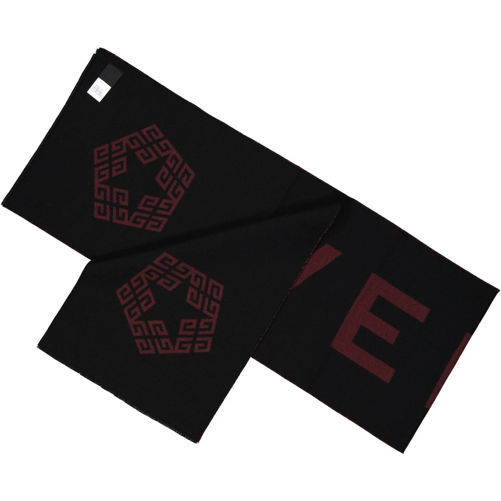 Givenchy Black Virgin Wool Foulard