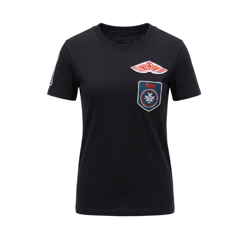 Mr&Mrs Italy Black Cotton Women's T-shirt