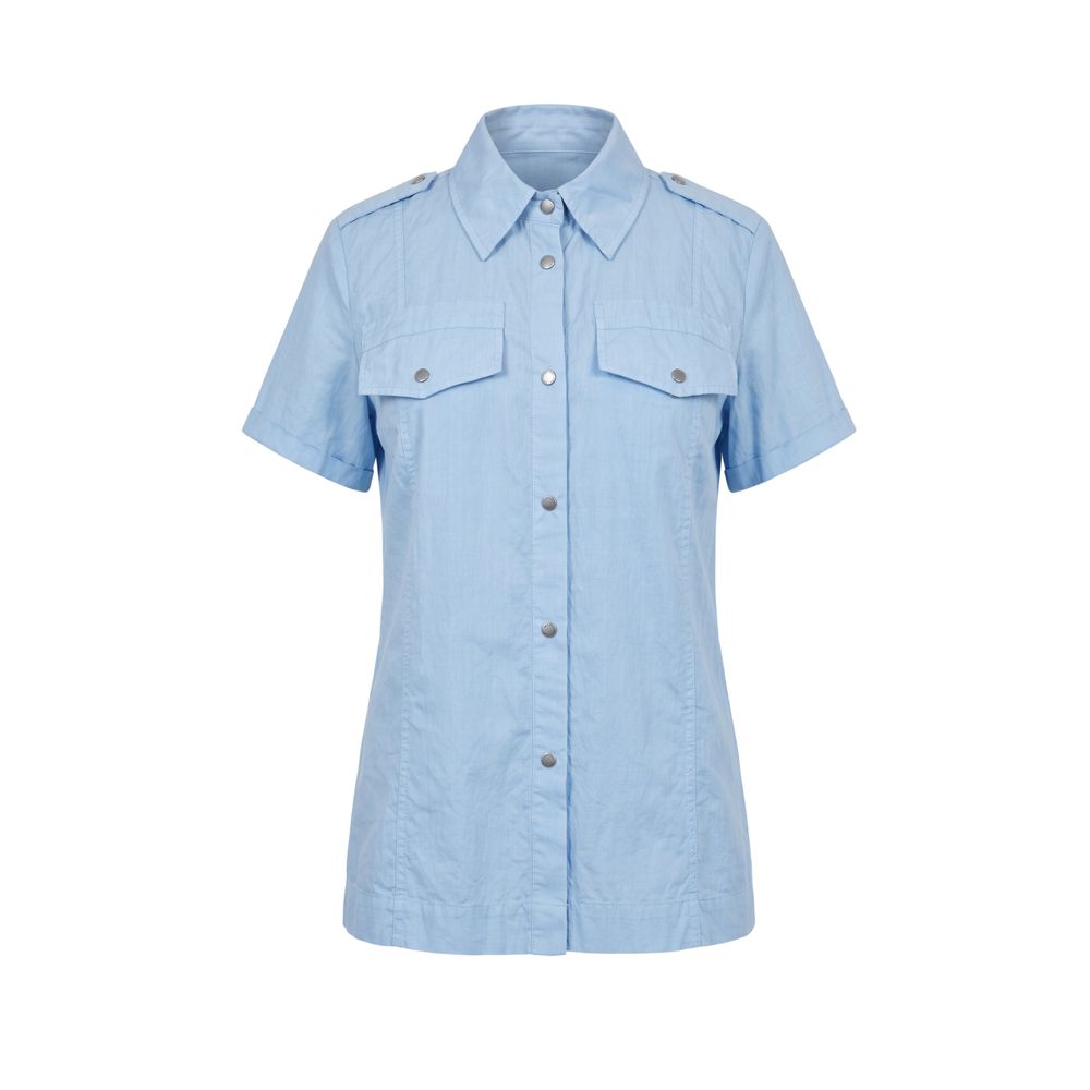 Mr&Mrs Italy Light Blue Cotton Women Shirt
