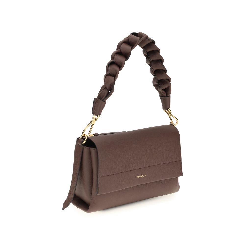 Coccinelle Brown Calf Leather Bos Taurus Shoulder Bag