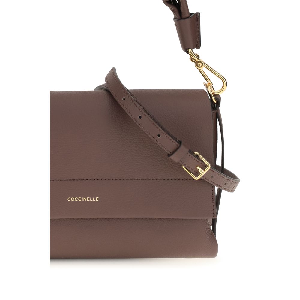 Coccinelle Brown Calf Leather Bos Taurus Shoulder Bag