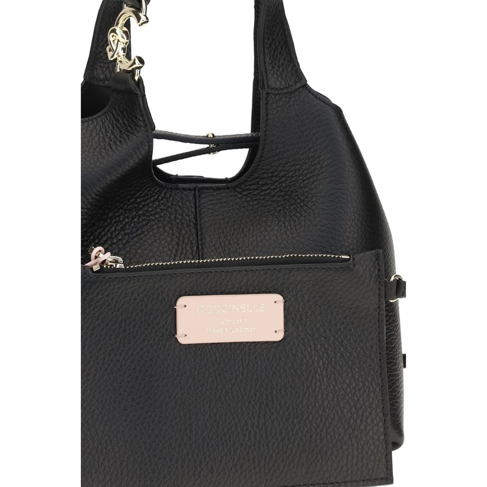 Coccinelle Black Calf Leather Bos Taurus Handbag Coccinelle