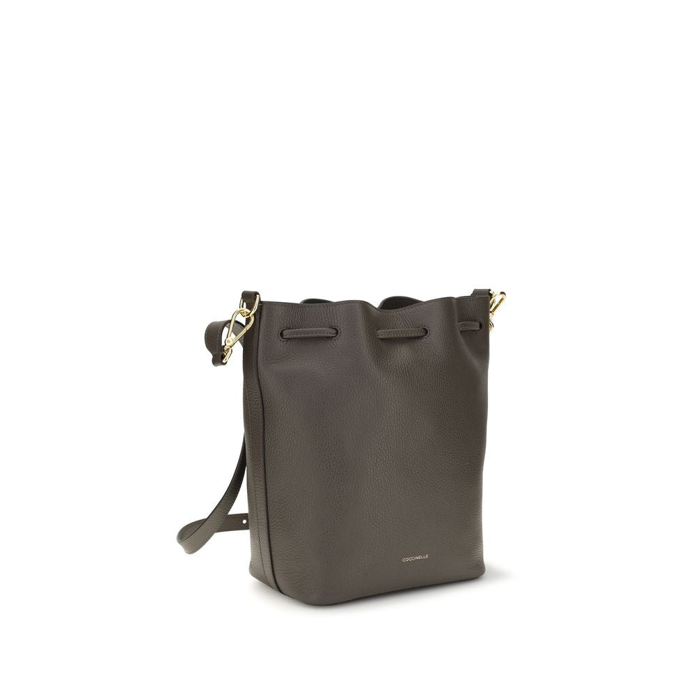 Coccinelle Brown Calf Leather Bos Taurus Backet Bag