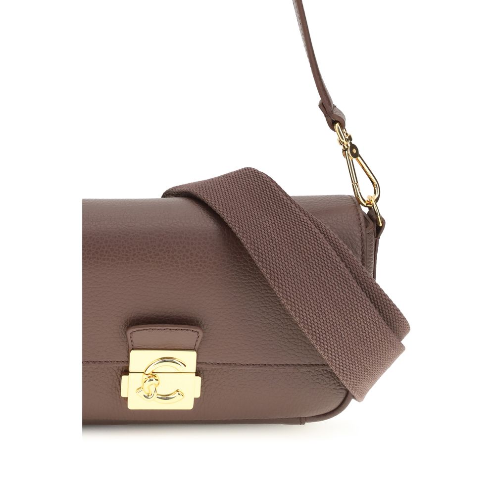 Coccinelle Brown Calf Leather Bos Taurus Shoulder Bag