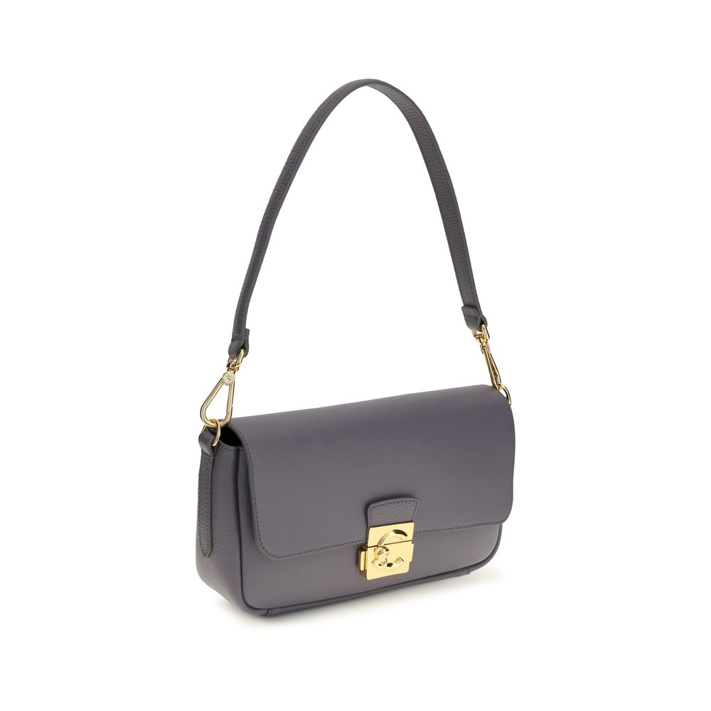 Coccinelle Blue Calf Leather Bos Taurus Shoulder Bag