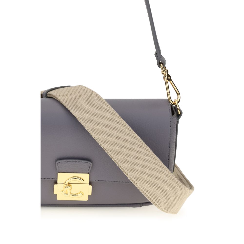Coccinelle Blue Calf Leather Bos Taurus Shoulder Bag