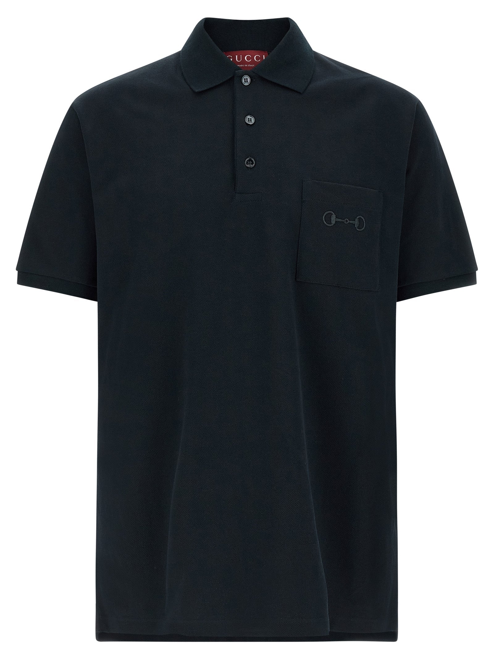 Gucci Blue Cotton Polo Shirt Gucci