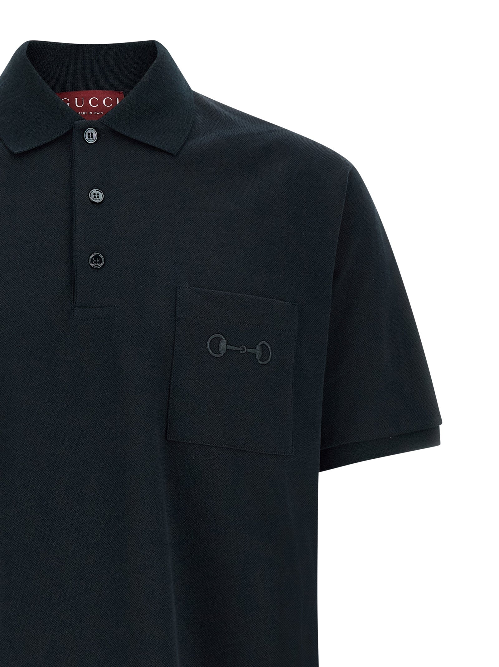 Gucci Blue Cotton Polo Shirt Gucci