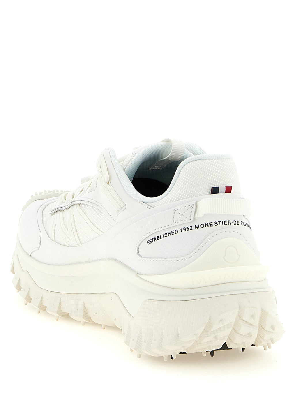 Moncler White Leather Athletic Sneakers
