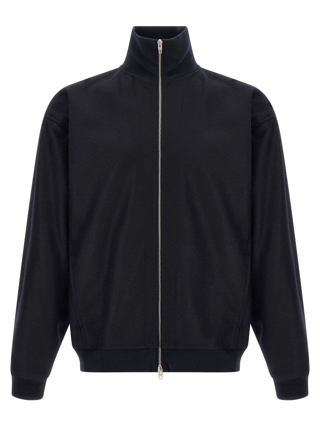 Jil Sander Blue Wool Full-Length Jacket Jil Sander
