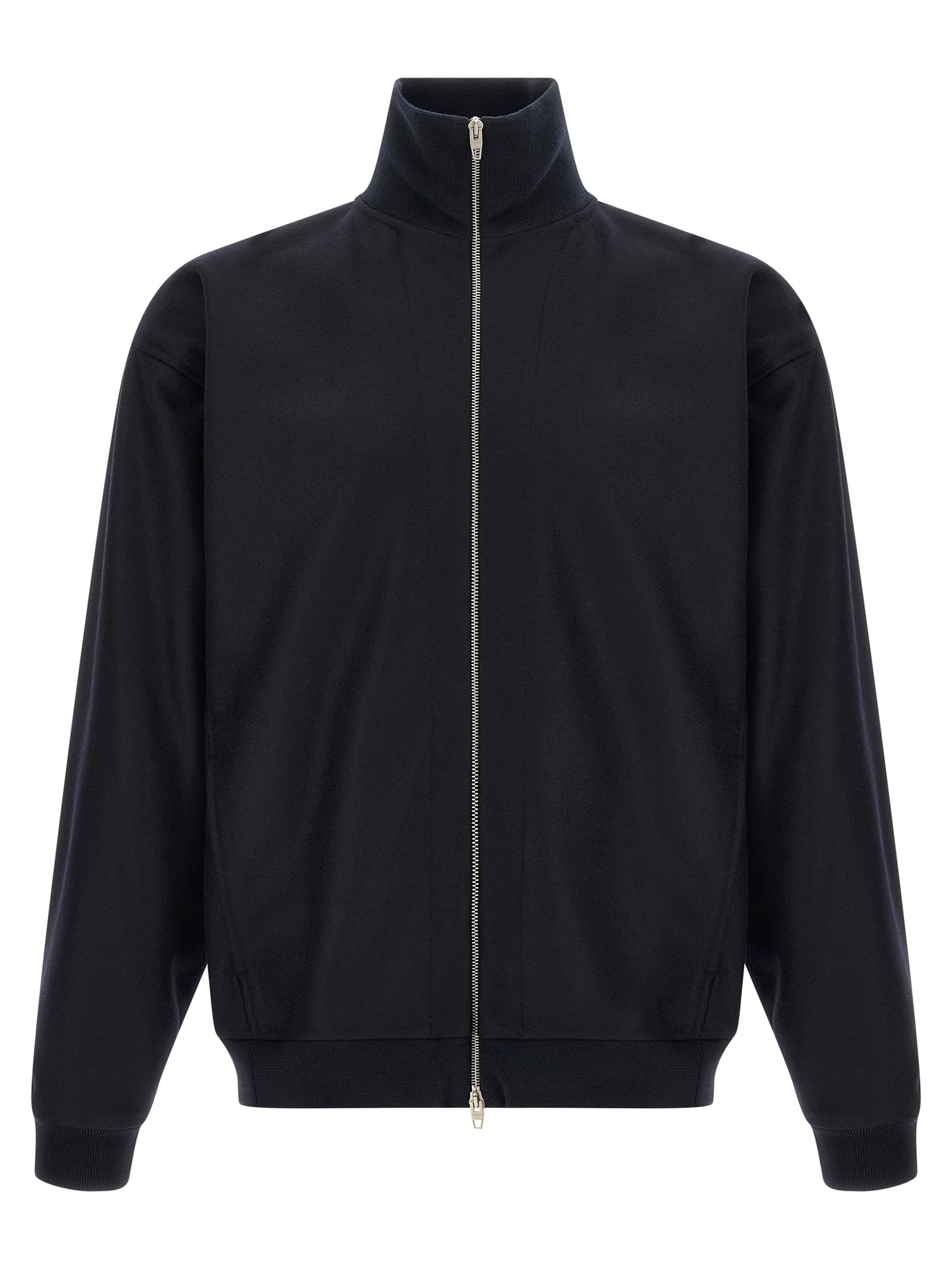 Jil Sander Blue Wool Full-Length Jacket Jil Sander