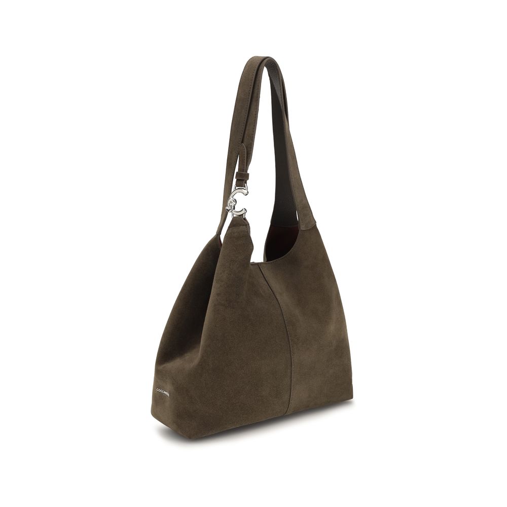 Coccinelle Brown Calf Leather Bos Taurus Shoulder Bag