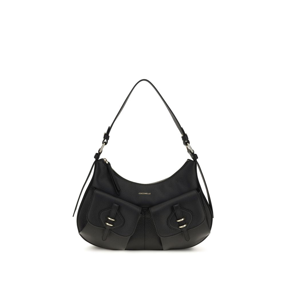 Coccinelle Black Calf Leather Bos Taurus Shoulder Bag