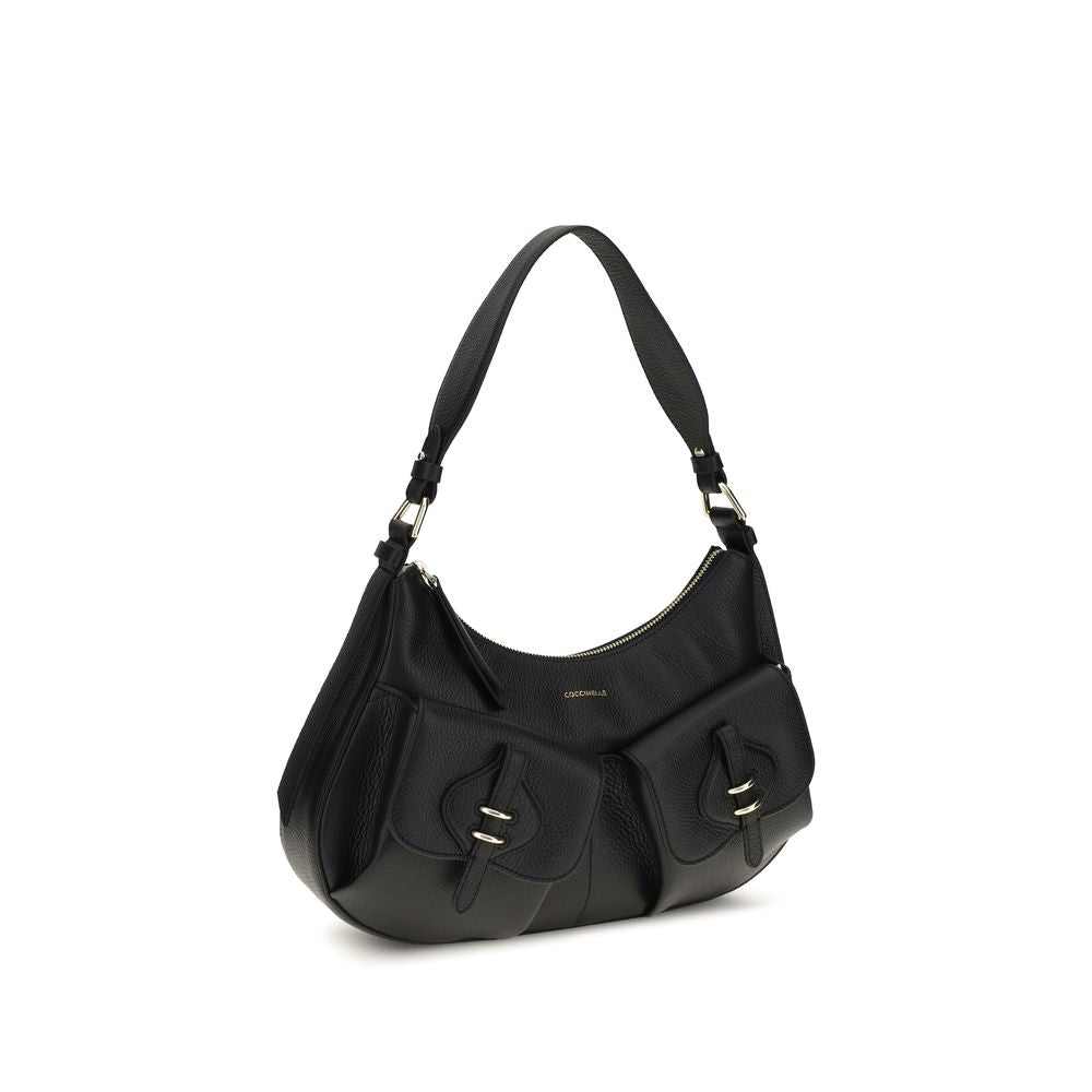Coccinelle Black Calf Leather Bos Taurus Shoulder Bag