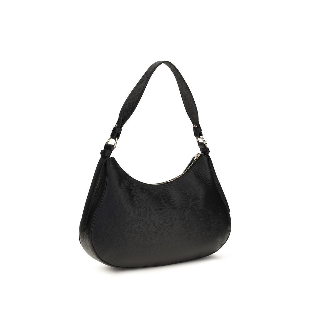 Coccinelle Black Calf Leather Bos Taurus Shoulder Bag