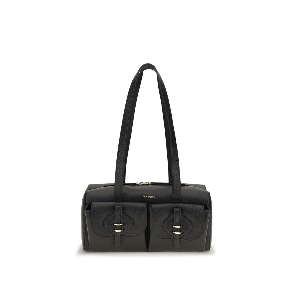 Coccinelle Black Calf Leather Bos Taurus Shoulder Bag