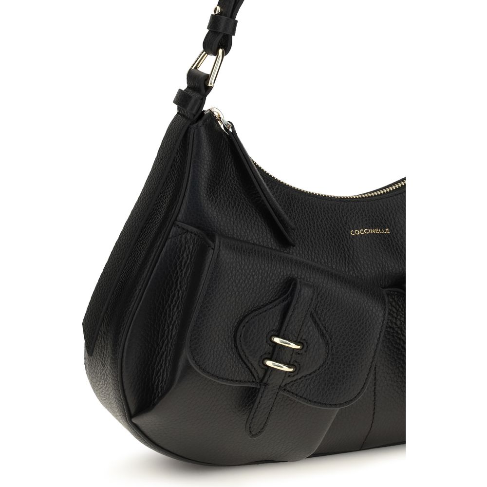 Coccinelle Black Calf Leather Bos Taurus Shoulder Bag