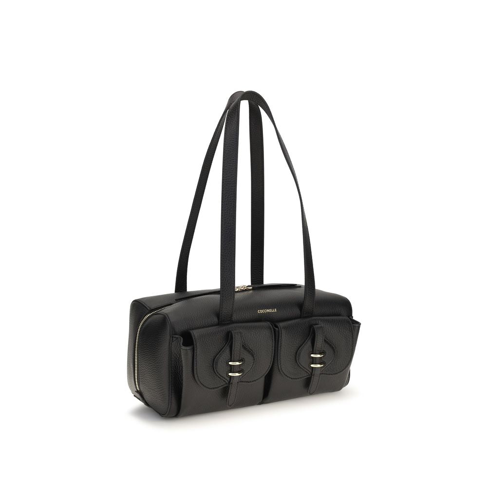 Coccinelle Black Calf Leather Bos Taurus Shoulder Bag