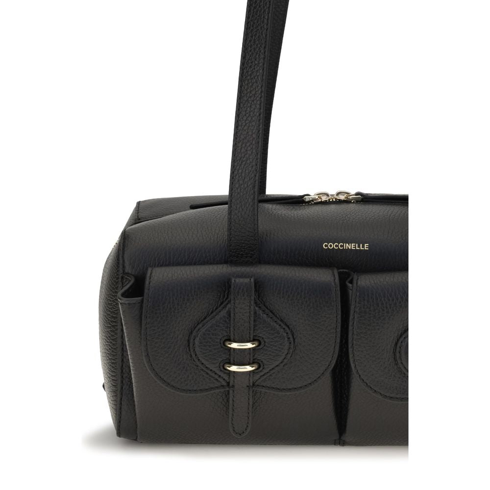 Coccinelle Black Calf Leather Bos Taurus Shoulder Bag