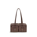 Coccinelle Brown Calf Leather Bos Taurus Shoulder Bag Coccinelle