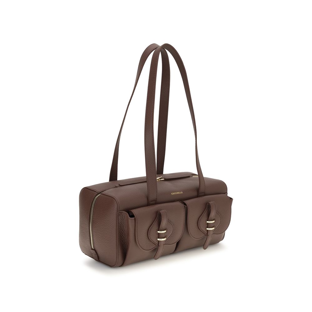Coccinelle Brown Calf Leather Bos Taurus Shoulder Bag