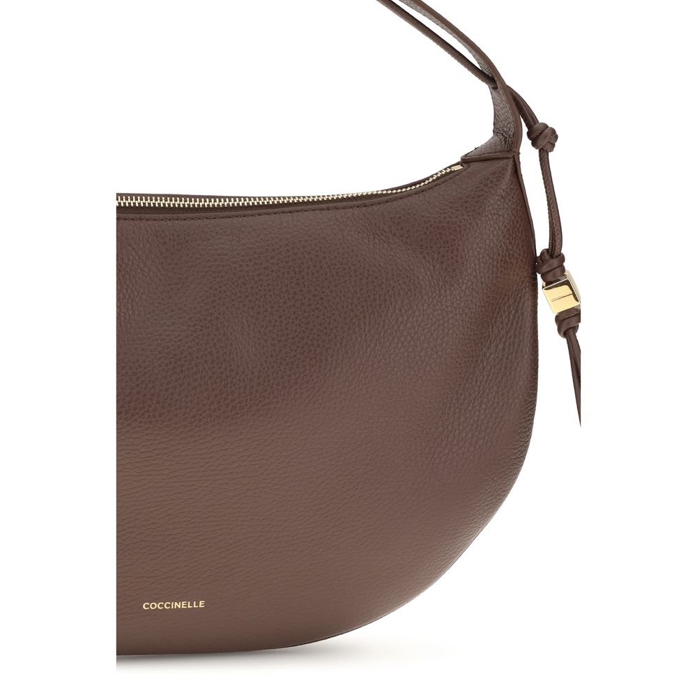 Coccinelle Brown Calf Leather Bos Taurus Shoulder Bag