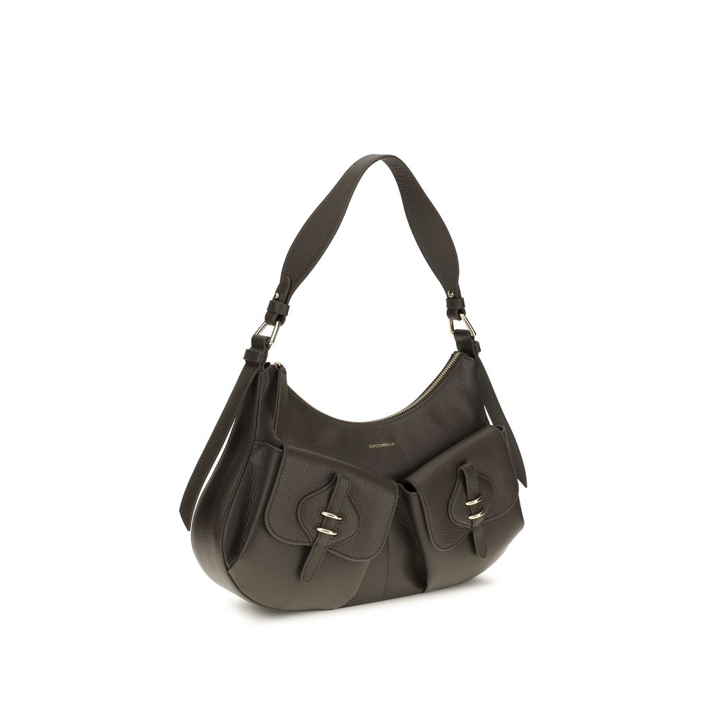 Coccinelle Brown Calf Leather Bos Taurus Shoulder Bag