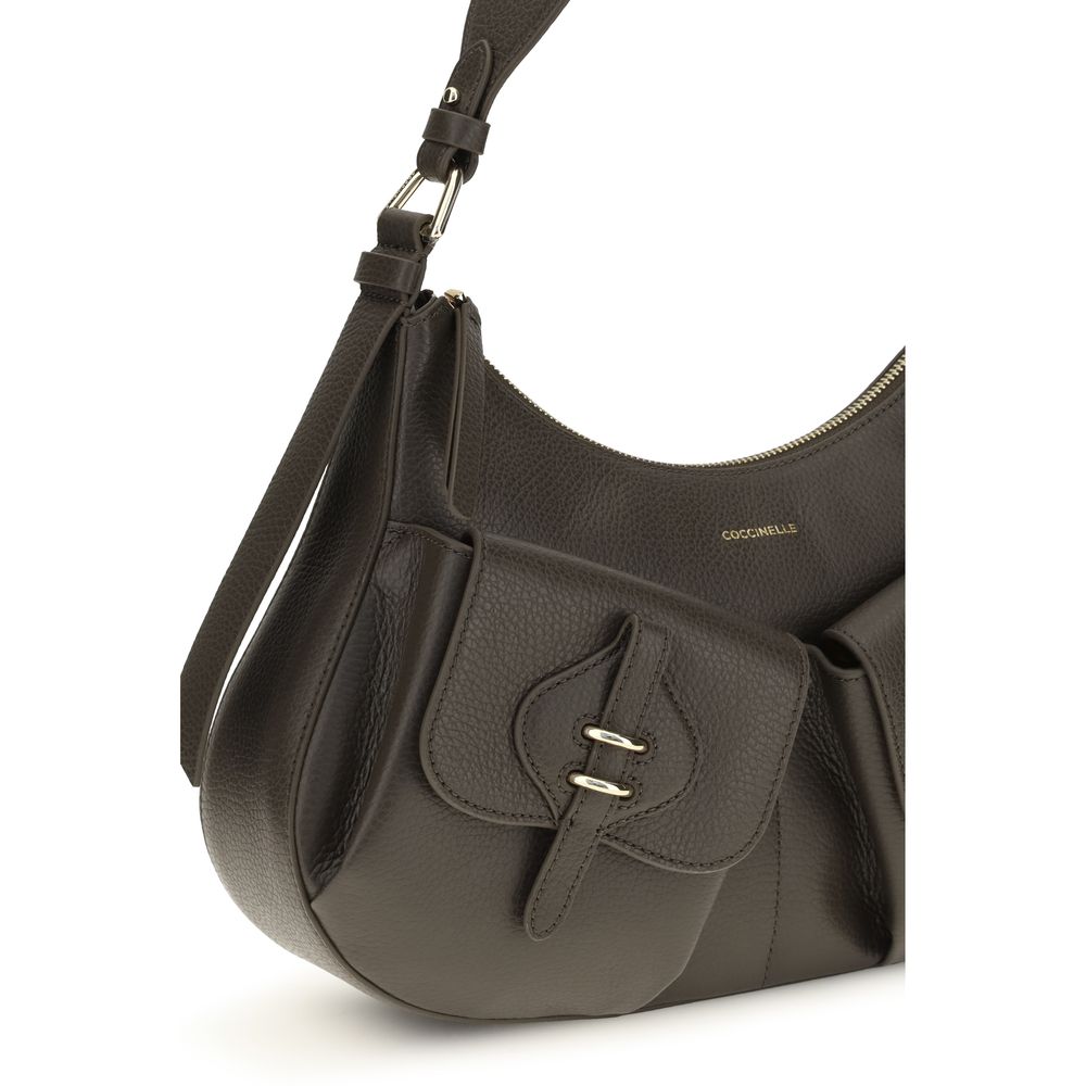 Coccinelle Brown Calf Leather Bos Taurus Shoulder Bag