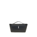 Savette Black Calf Leather Bos Taurus Clutch Bag