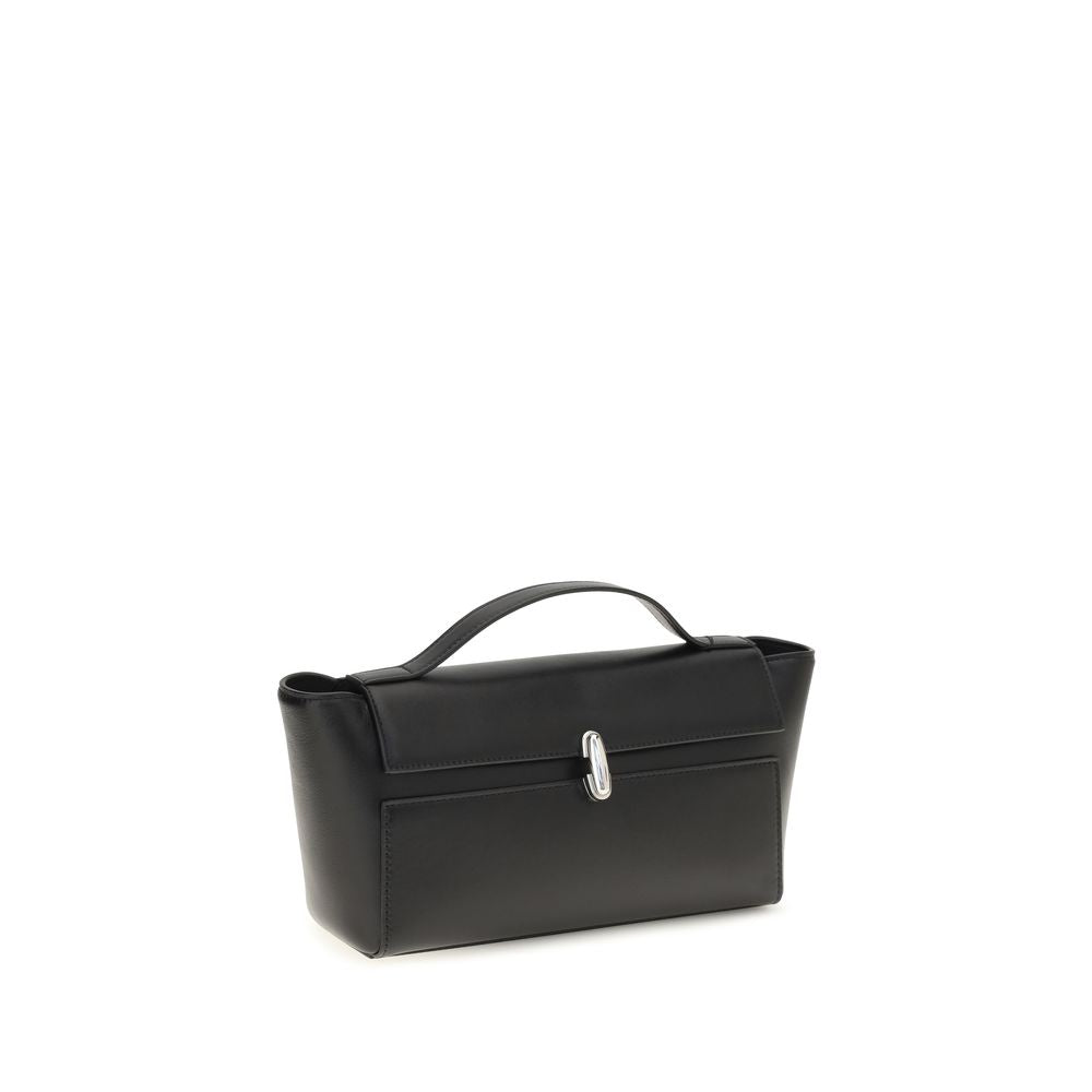 Savette Black Calf Leather Bos Taurus Clutch Bag