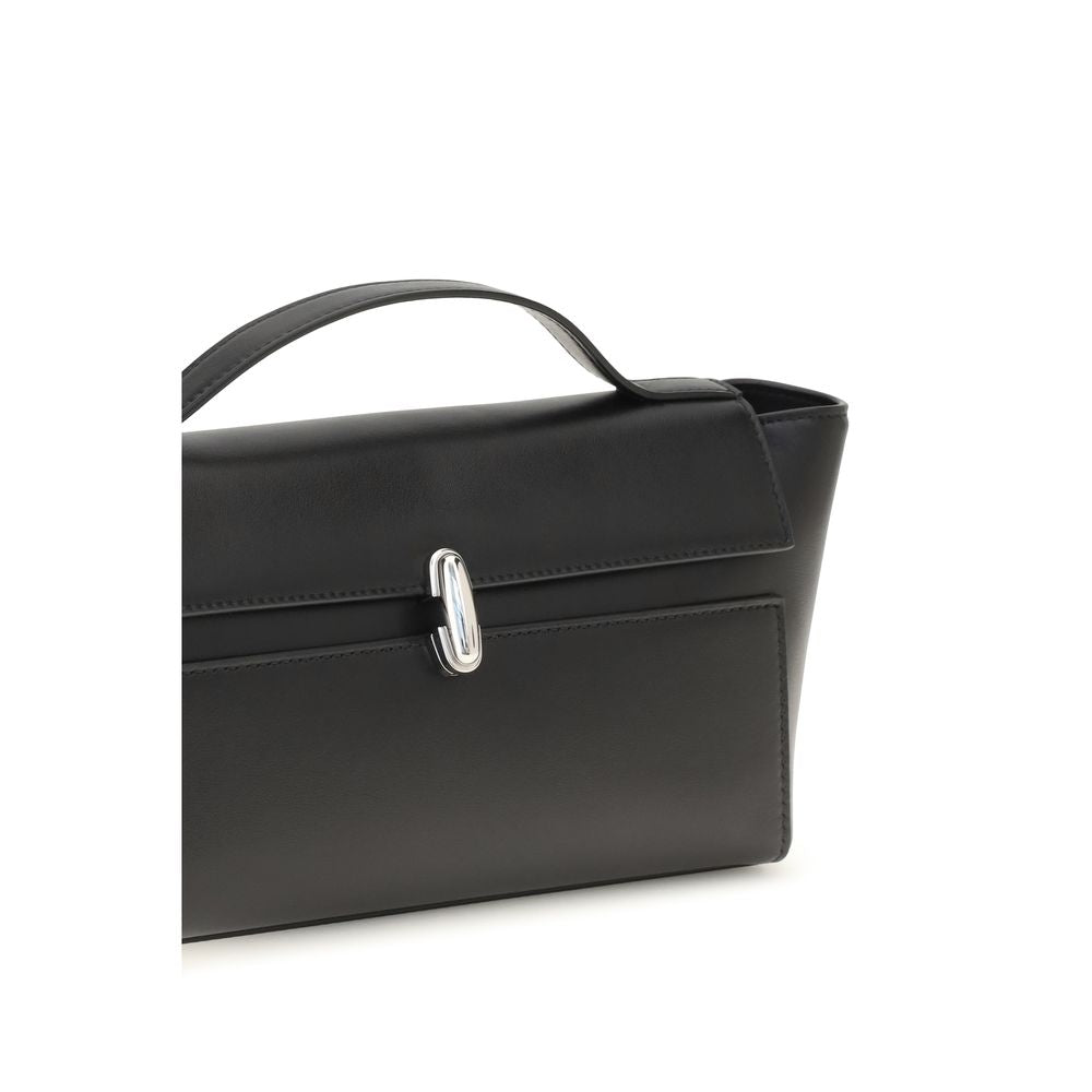 Savette Black Calf Leather Bos Taurus Clutch Bag