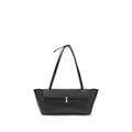 Savette Black Calf Leather Bos Taurus Shoulder Bag Savette