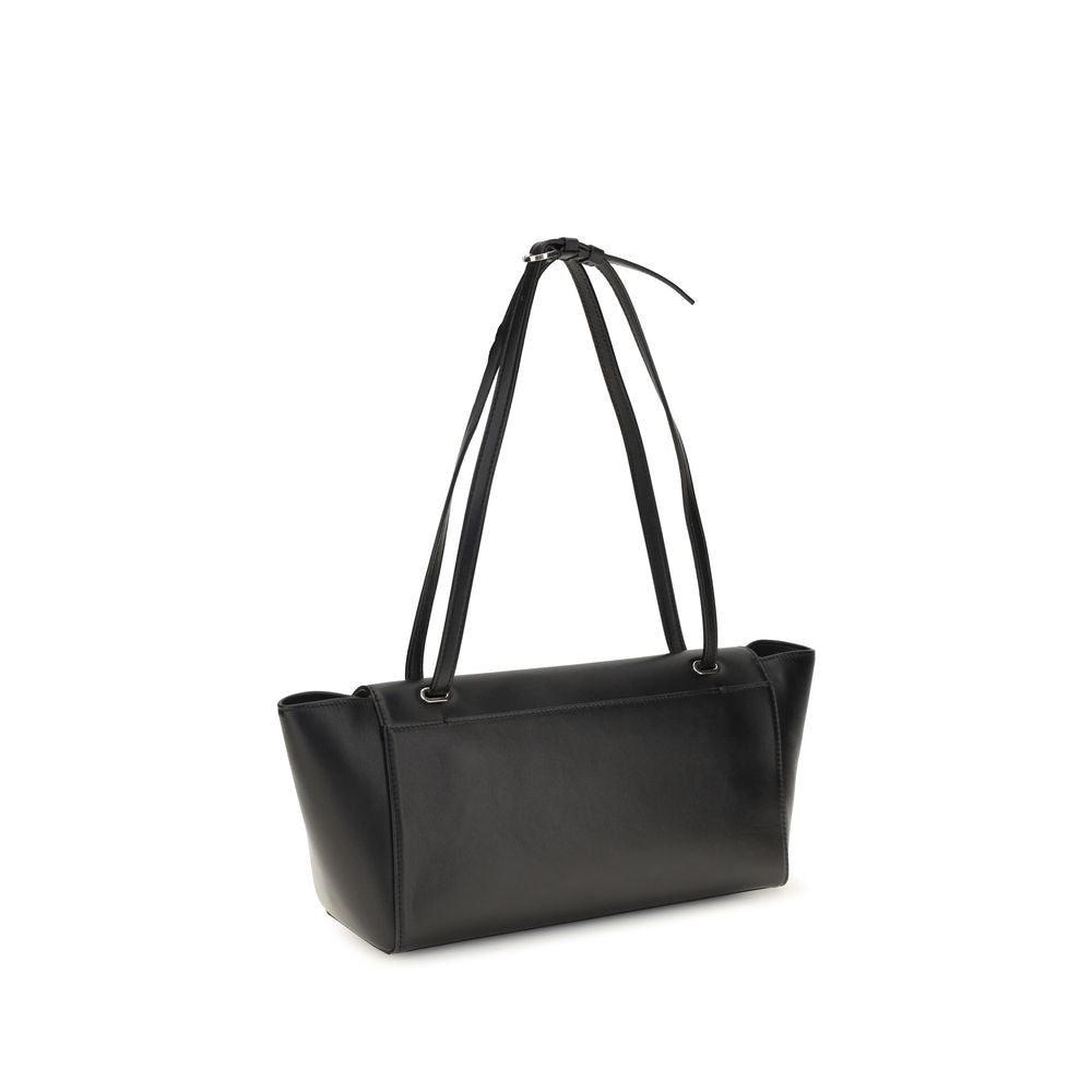 Savette Black Calf Leather Bos Taurus Shoulder Bag Savette