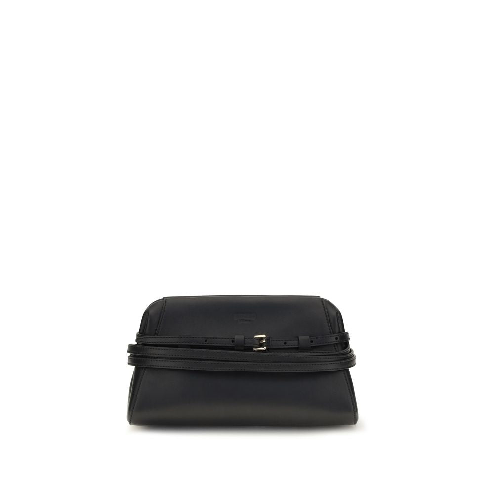 Moschino Black Goatskin Clutch Bag Moschino