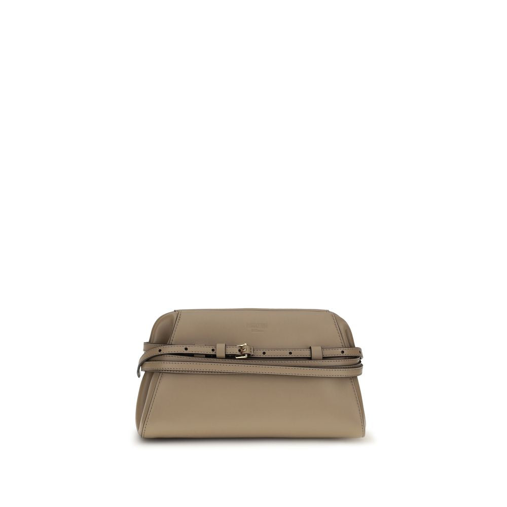 Moschino Beige Goatskin Clutch Bag Moschino