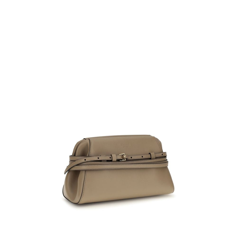 Moschino Beige Goatskin Clutch Bag