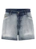 Diesel Blue Cotton Bermuda Shorts